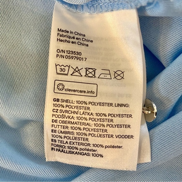 H&M Mama Baby Blue Sleeveless Chiffon Floral Nursing Dress - Picture 15 of 16